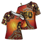 Australia Indigenous NAIDOC Week 2026 Cross Shoulder Shirt 50 Years Of Deadly