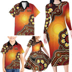 Australia Indigenous NAIDOC Week 2026 Family Matching Long Sleeve Bodycon Dress and Hawaiian Shirt 50 Years Of Deadly