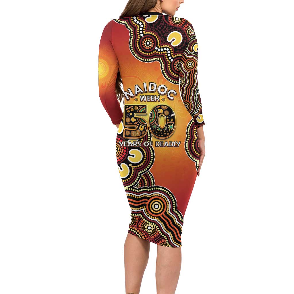 Australia Indigenous NAIDOC Week 2026 Family Matching Long Sleeve Bodycon Dress and Hawaiian Shirt 50 Years Of Deadly