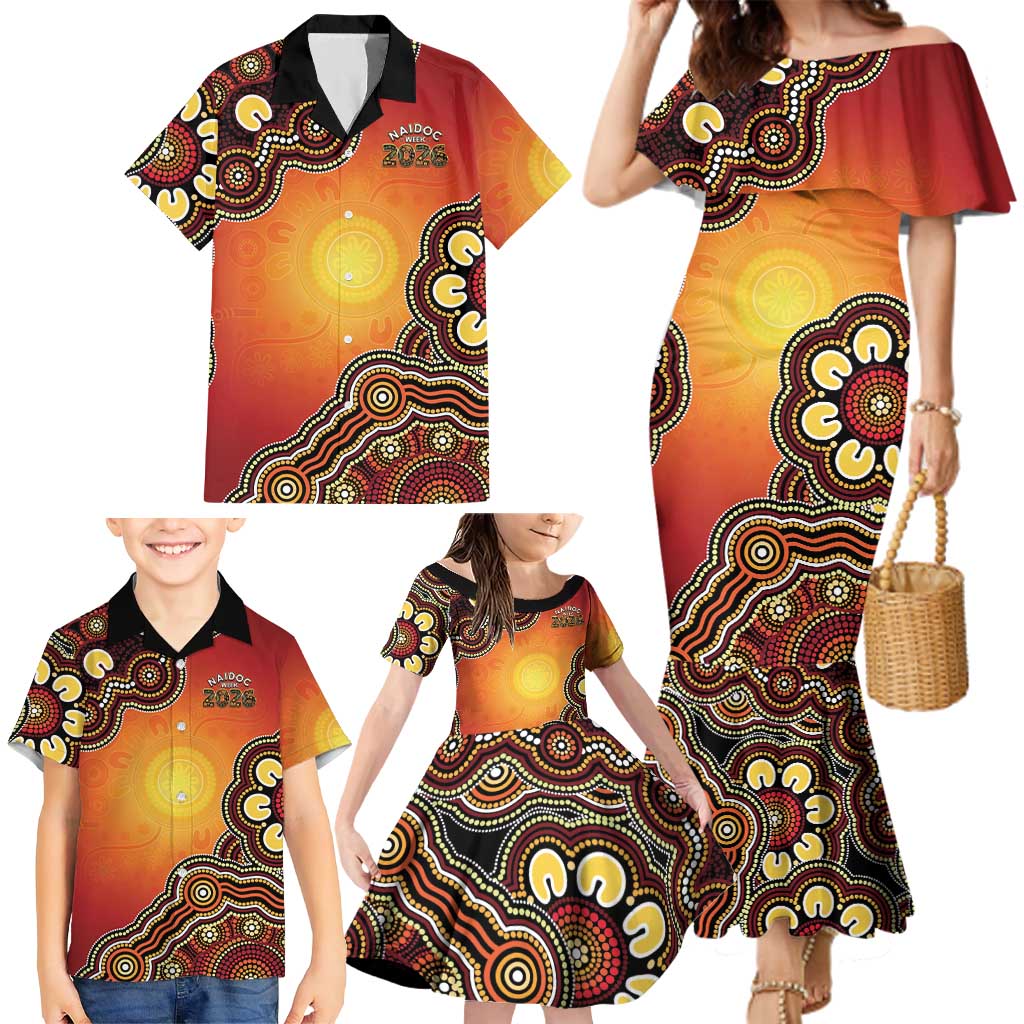 Australia Indigenous NAIDOC Week 2026 Family Matching Mermaid Dress and Hawaiian Shirt 50 Years Of Deadly