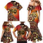 Australia Indigenous NAIDOC Week 2026 Family Matching Mermaid Dress and Hawaiian Shirt 50 Years Of Deadly