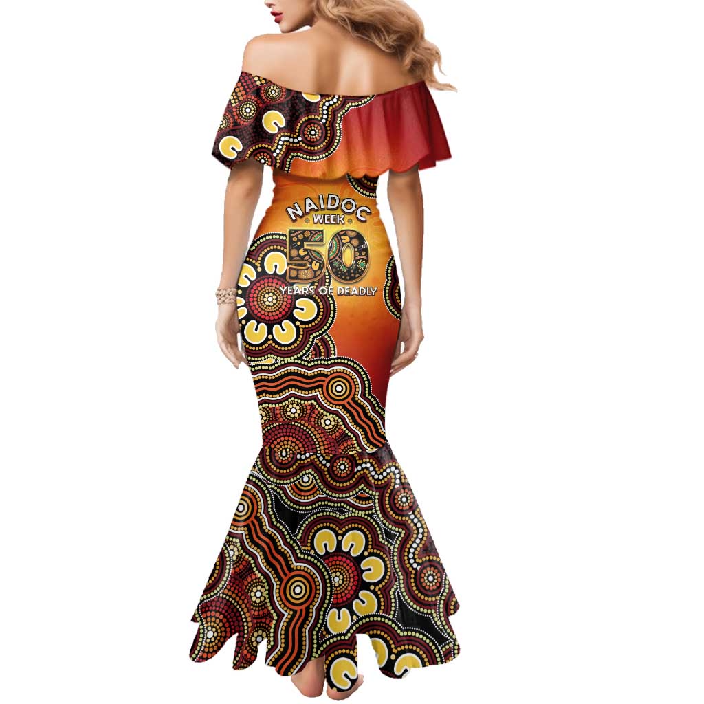 Australia Indigenous NAIDOC Week 2026 Family Matching Mermaid Dress and Hawaiian Shirt 50 Years Of Deadly