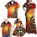 Australia Indigenous NAIDOC Week 2026 Family Matching Off Shoulder Maxi Dress and Hawaiian Shirt 50 Years Of Deadly