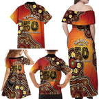 Australia Indigenous NAIDOC Week 2026 Family Matching Off Shoulder Maxi Dress and Hawaiian Shirt 50 Years Of Deadly