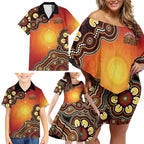Australia Indigenous NAIDOC Week 2026 Family Matching Off Shoulder Short Dress and Hawaiian Shirt 50 Years Of Deadly