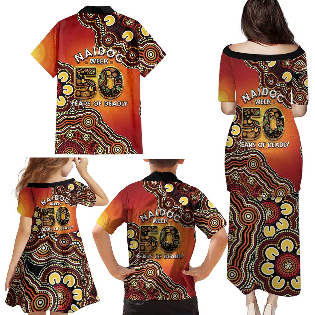 Australia Indigenous NAIDOC Week 2026 Family Matching Puletasi and Hawaiian Shirt 50 Years Of Deadly
