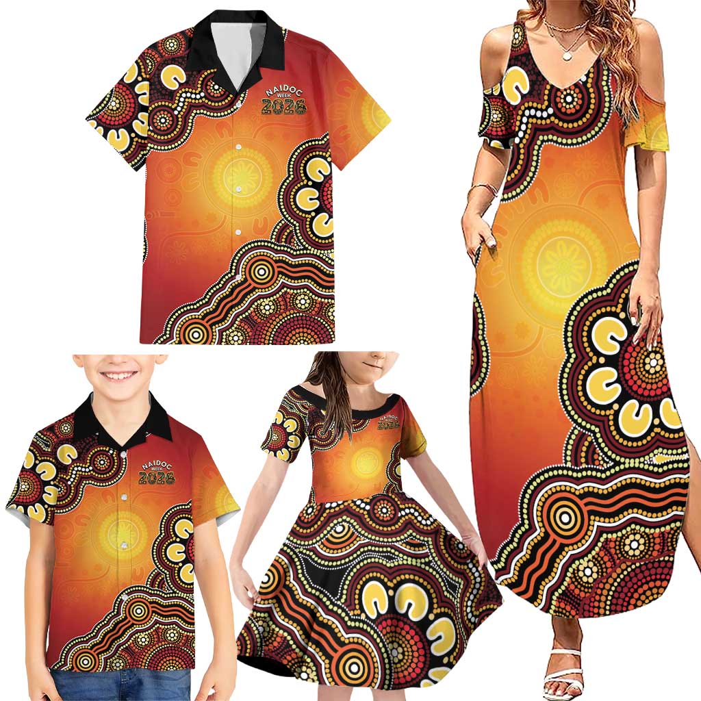 Australia Indigenous NAIDOC Week 2026 Family Matching Summer Maxi Dress and Hawaiian Shirt 50 Years Of Deadly