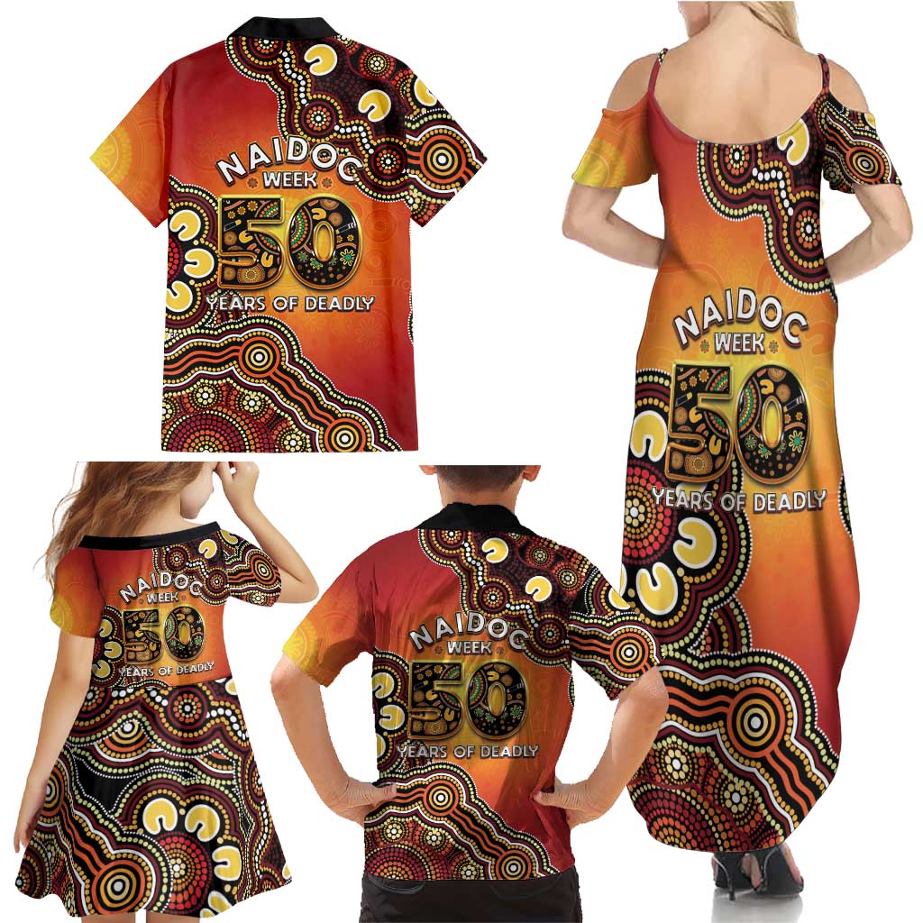 Australia Indigenous NAIDOC Week 2026 Family Matching Summer Maxi Dress and Hawaiian Shirt 50 Years Of Deadly