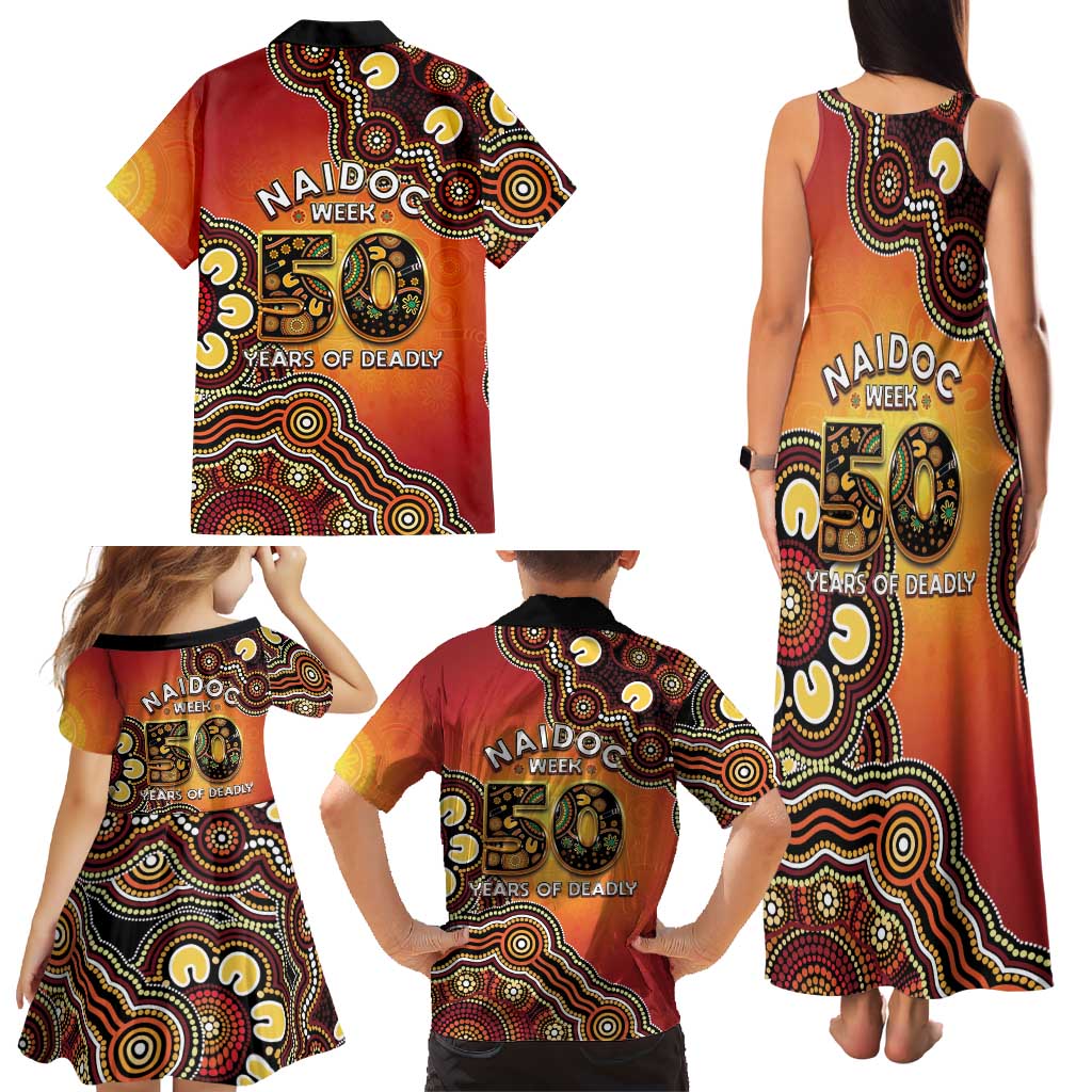 Australia Indigenous NAIDOC Week 2026 Family Matching Tank Maxi Dress and Hawaiian Shirt 50 Years Of Deadly