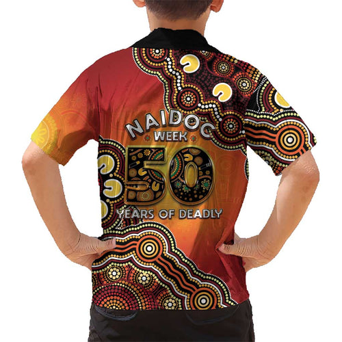 Australia Indigenous NAIDOC Week 2026 Kid Hawaiian Shirt 50 Years Of Deadly