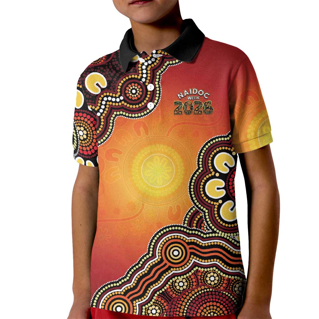 Australia Indigenous NAIDOC Week 2026 Kid Polo Shirt 50 Years Of Deadly