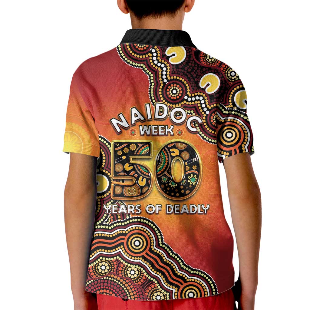 Australia Indigenous NAIDOC Week 2026 Kid Polo Shirt 50 Years Of Deadly