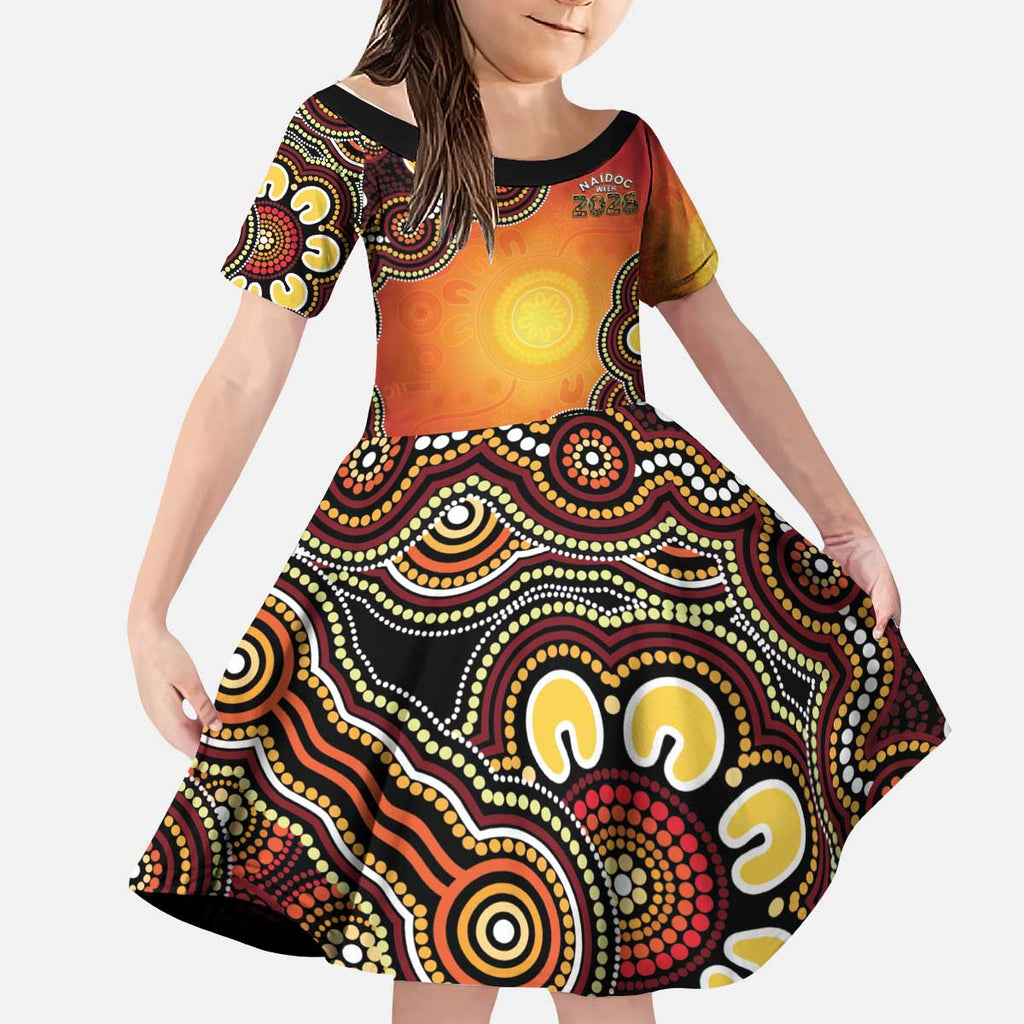Australia Indigenous NAIDOC Week 2026 Kid Short Sleeve Dress 50 Years Of Deadly