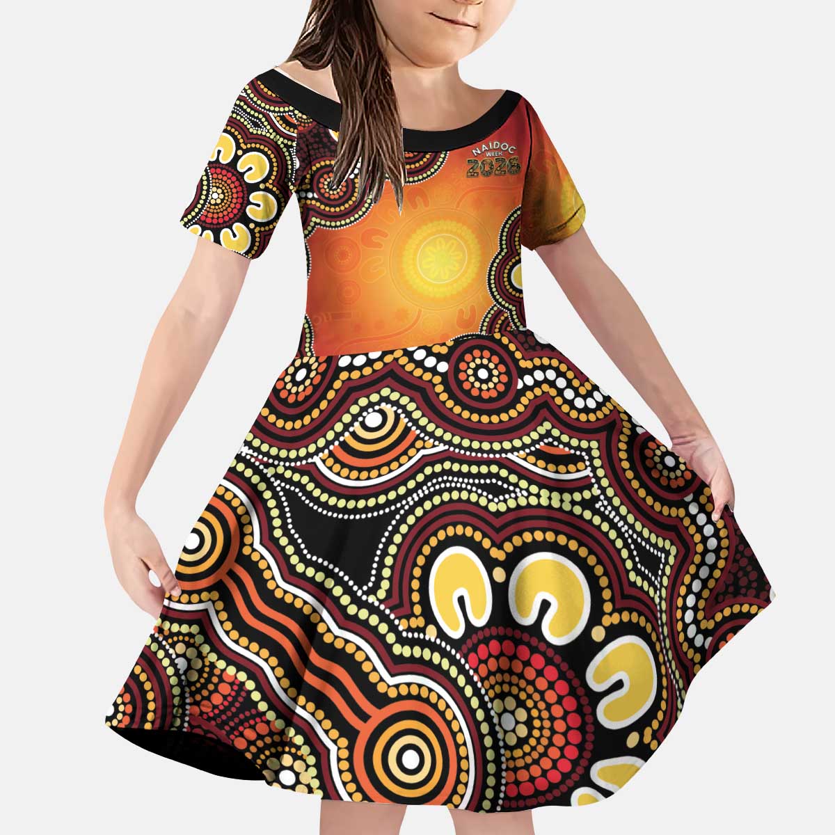 Australia Indigenous NAIDOC Week 2026 Kid Short Sleeve Dress 50 Years Of Deadly