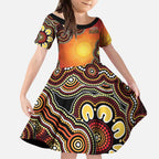 Australia Indigenous NAIDOC Week 2026 Kid Short Sleeve Dress 50 Years Of Deadly