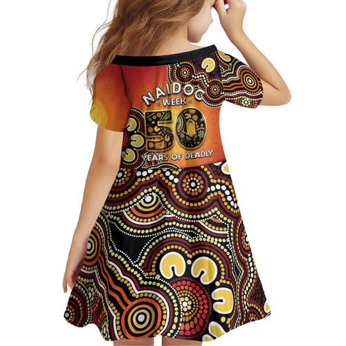 Australia Indigenous NAIDOC Week 2026 Kid Short Sleeve Dress 50 Years Of Deadly