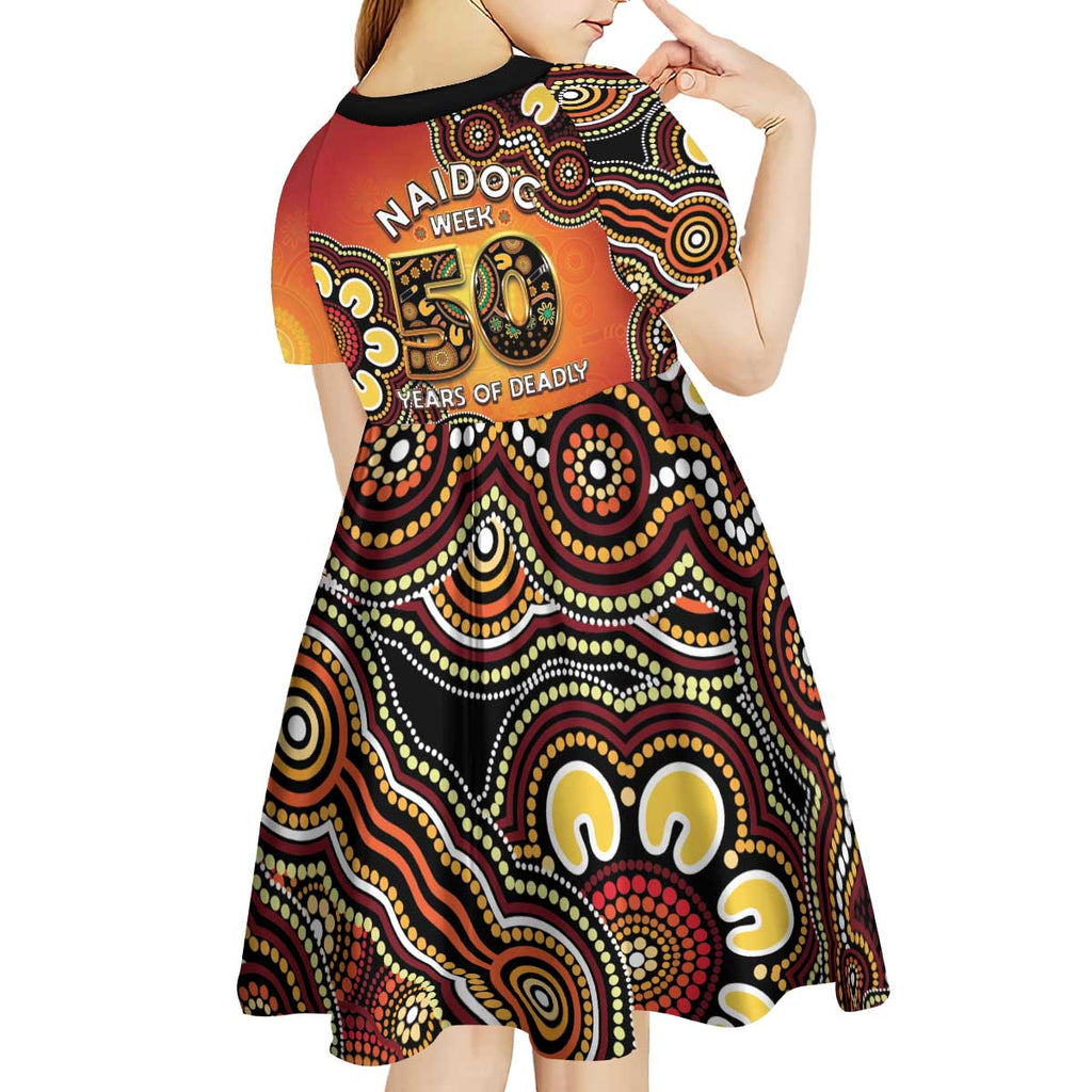 Australia Indigenous NAIDOC Week 2026 Kid Short Sleeve Dress 50 Years Of Deadly