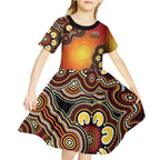 Australia Indigenous NAIDOC Week 2026 Kid Short Sleeve Dress 50 Years Of Deadly