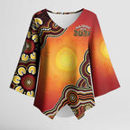 Australia Indigenous NAIDOC Week 2026 Kimono Sleeve Blouse 50 Years Of Deadly