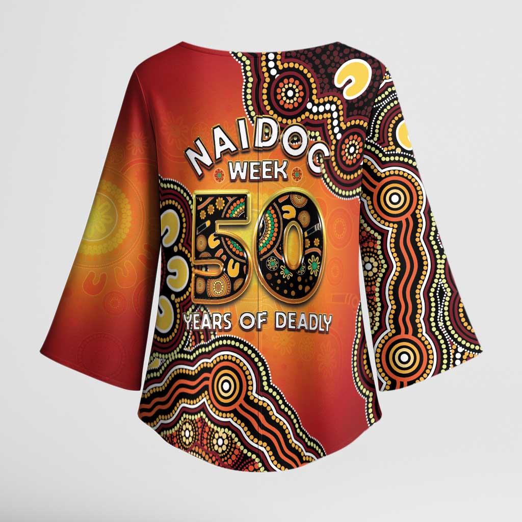 Australia Indigenous NAIDOC Week 2026 Kimono Sleeve Blouse 50 Years Of Deadly
