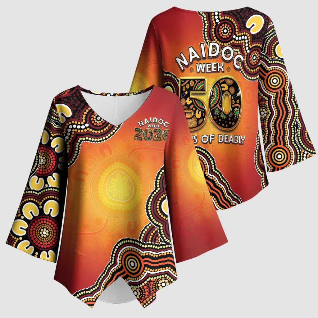 Australia Indigenous NAIDOC Week 2026 Kimono Sleeve Blouse 50 Years Of Deadly