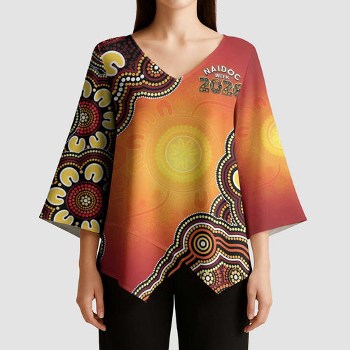 Australia Indigenous NAIDOC Week 2026 Kimono Sleeve Blouse 50 Years Of Deadly