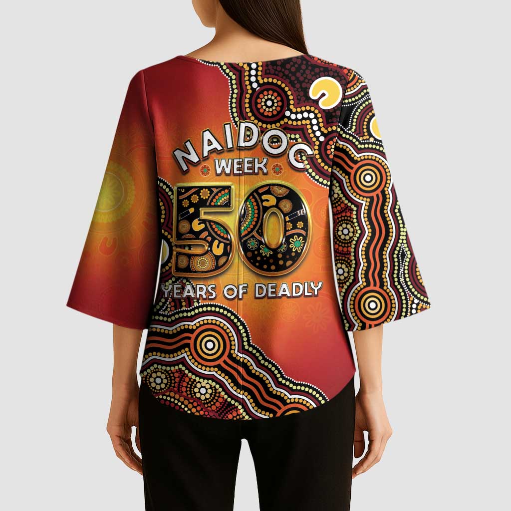 Australia Indigenous NAIDOC Week 2026 Kimono Sleeve Blouse 50 Years Of Deadly