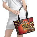 Australia Indigenous NAIDOC Week 2026 Leather Tote Bag 50 Years Of Deadly