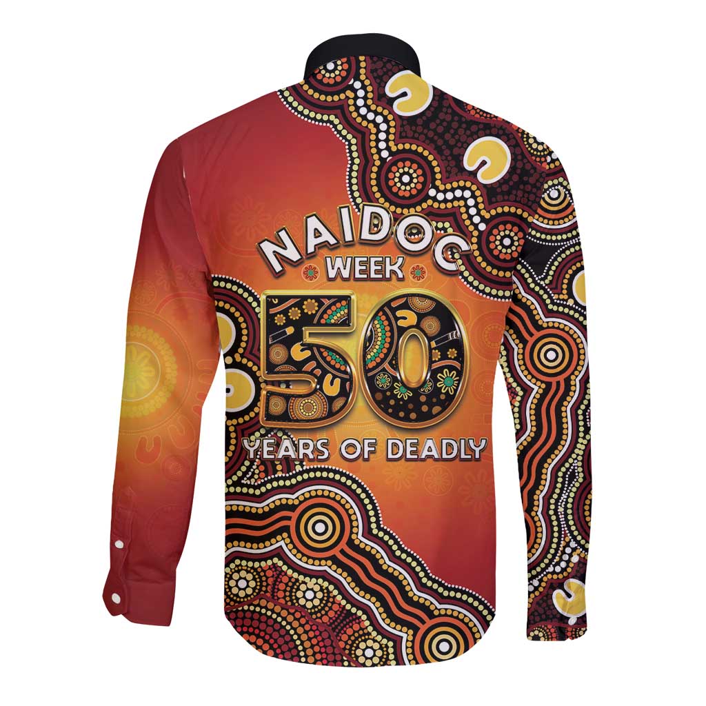 Australia Indigenous NAIDOC Week 2026 Long Sleeve Button Shirt 50 Years Of Deadly