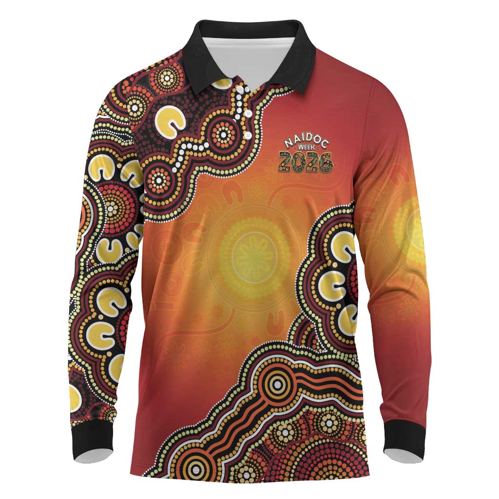 Australia Indigenous NAIDOC Week 2026 Long Sleeve Polo Shirt 50 Years Of Deadly