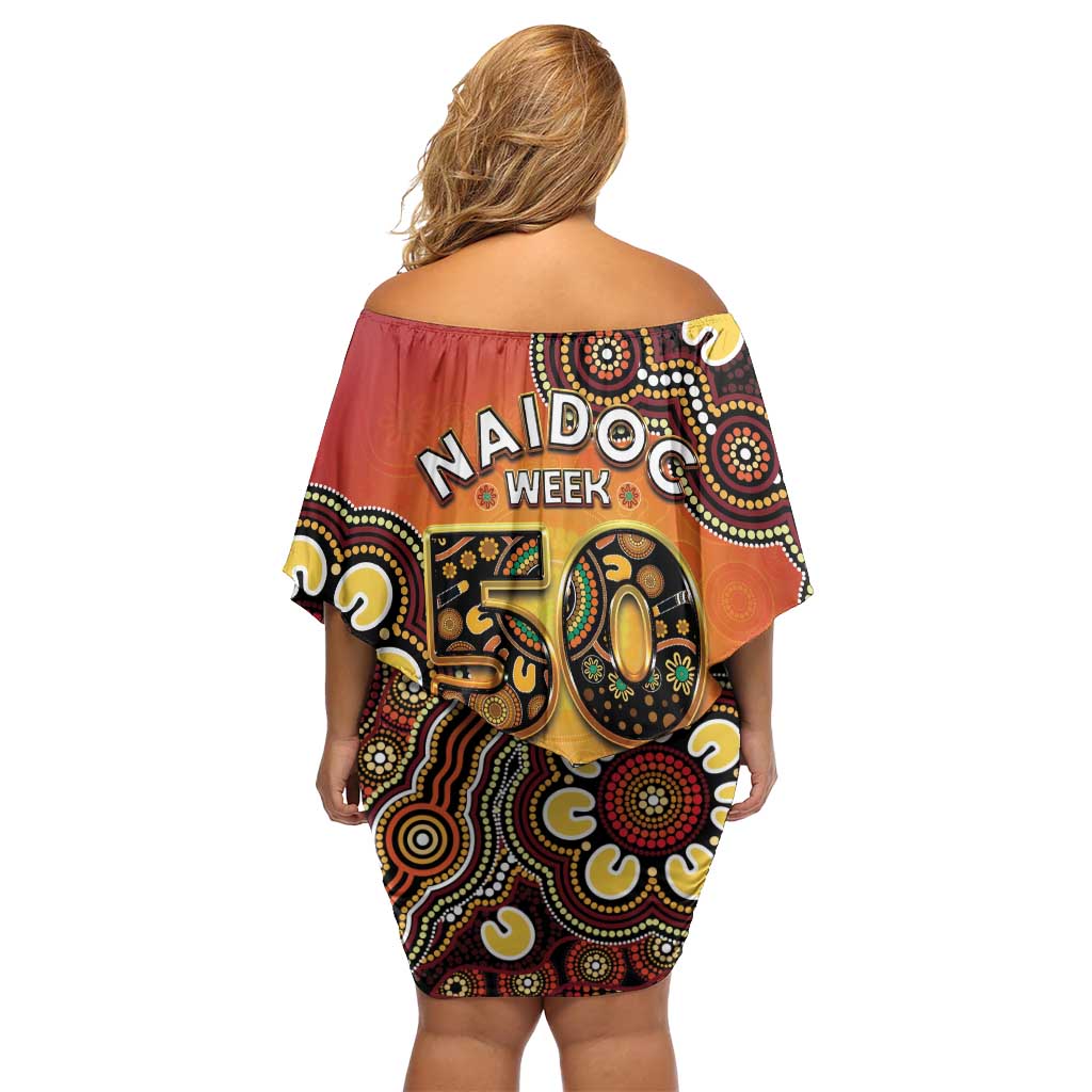 Australia Indigenous NAIDOC Week 2026 Off Shoulder Short Dress 50 Years Of Deadly