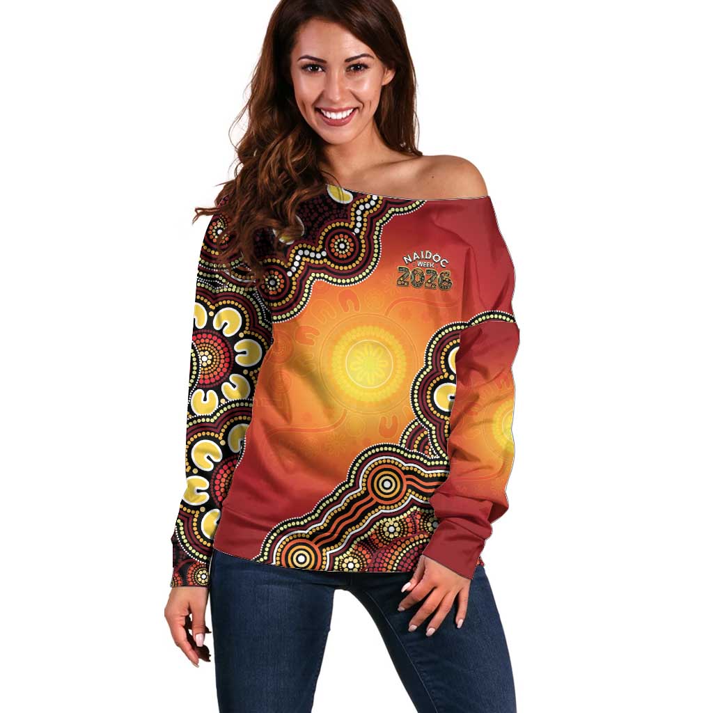 Australia Indigenous NAIDOC Week 2026 Off Shoulder Sweater 50 Years Of Deadly