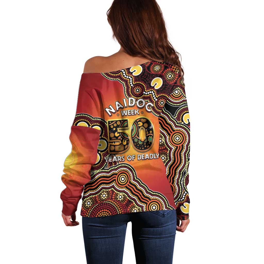 Australia Indigenous NAIDOC Week 2026 Off Shoulder Sweater 50 Years Of Deadly