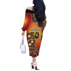 Australia Indigenous NAIDOC Week 2026 Off The Shoulder Long Sleeve Dress 50 Years Of Deadly