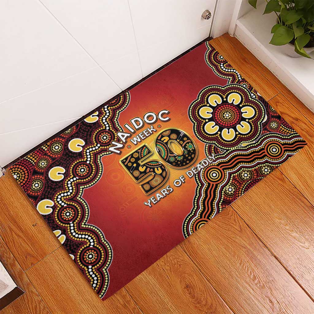 Australia Indigenous NAIDOC Week 2026 Rubber Doormat 50 Years Of Deadly