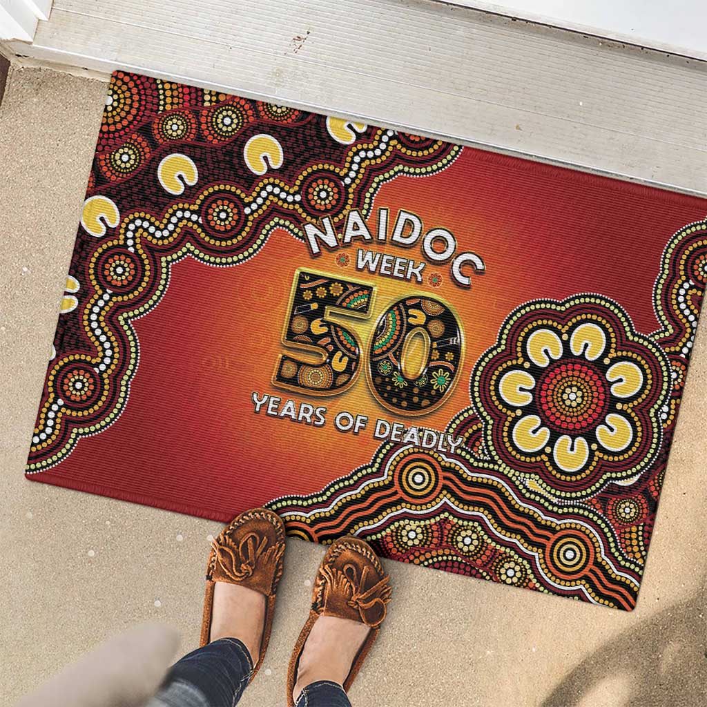 Australia Indigenous NAIDOC Week 2026 Rubber Doormat 50 Years Of Deadly