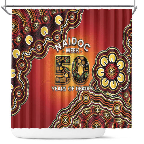 Australia Indigenous NAIDOC Week 2026 Shower Curtain 50 Years Of Deadly