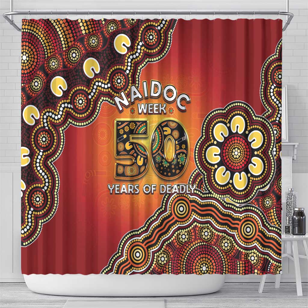 Australia Indigenous NAIDOC Week 2026 Shower Curtain 50 Years Of Deadly