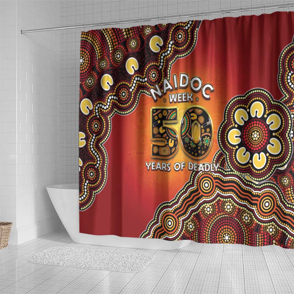 Australia Indigenous NAIDOC Week 2026 Shower Curtain 50 Years Of Deadly