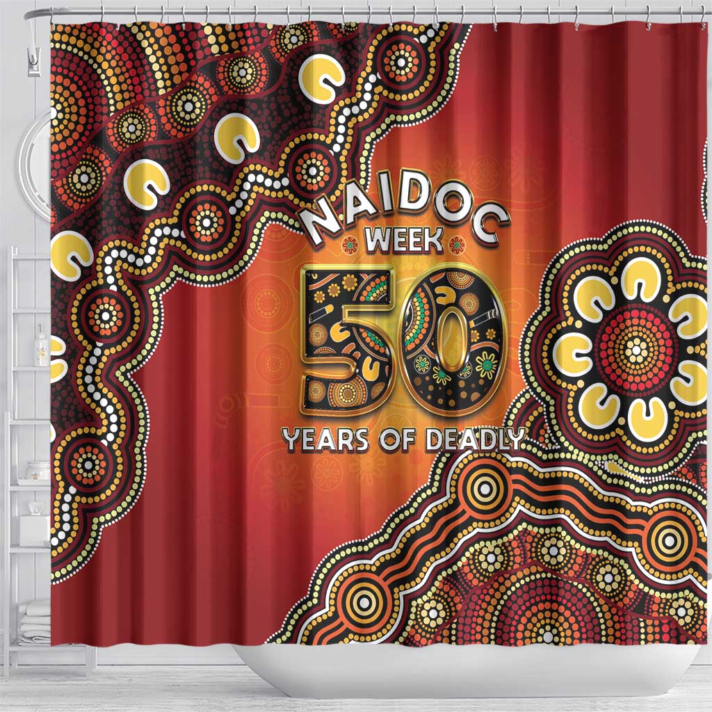 Australia Indigenous NAIDOC Week 2026 Shower Curtain 50 Years Of Deadly