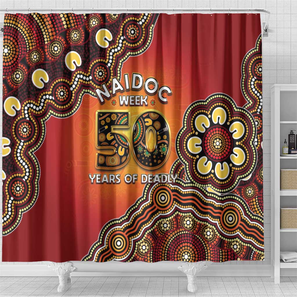 Australia Indigenous NAIDOC Week 2026 Shower Curtain 50 Years Of Deadly