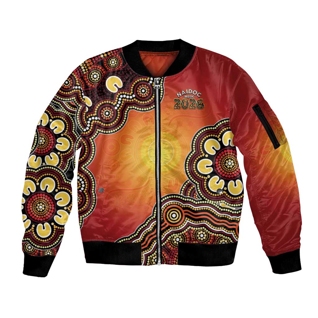Australia Indigenous NAIDOC Week 2026 Sleeve Zip Bomber Jacket 50 Years Of Deadly