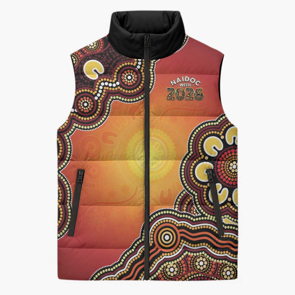 Australia Indigenous NAIDOC Week 2026 Sleeveless Puffer Jacket 50 Years Of Deadly