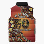 Australia Indigenous NAIDOC Week 2026 Sleeveless Puffer Jacket 50 Years Of Deadly