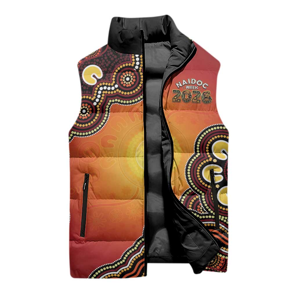 Australia Indigenous NAIDOC Week 2026 Sleeveless Puffer Jacket 50 Years Of Deadly