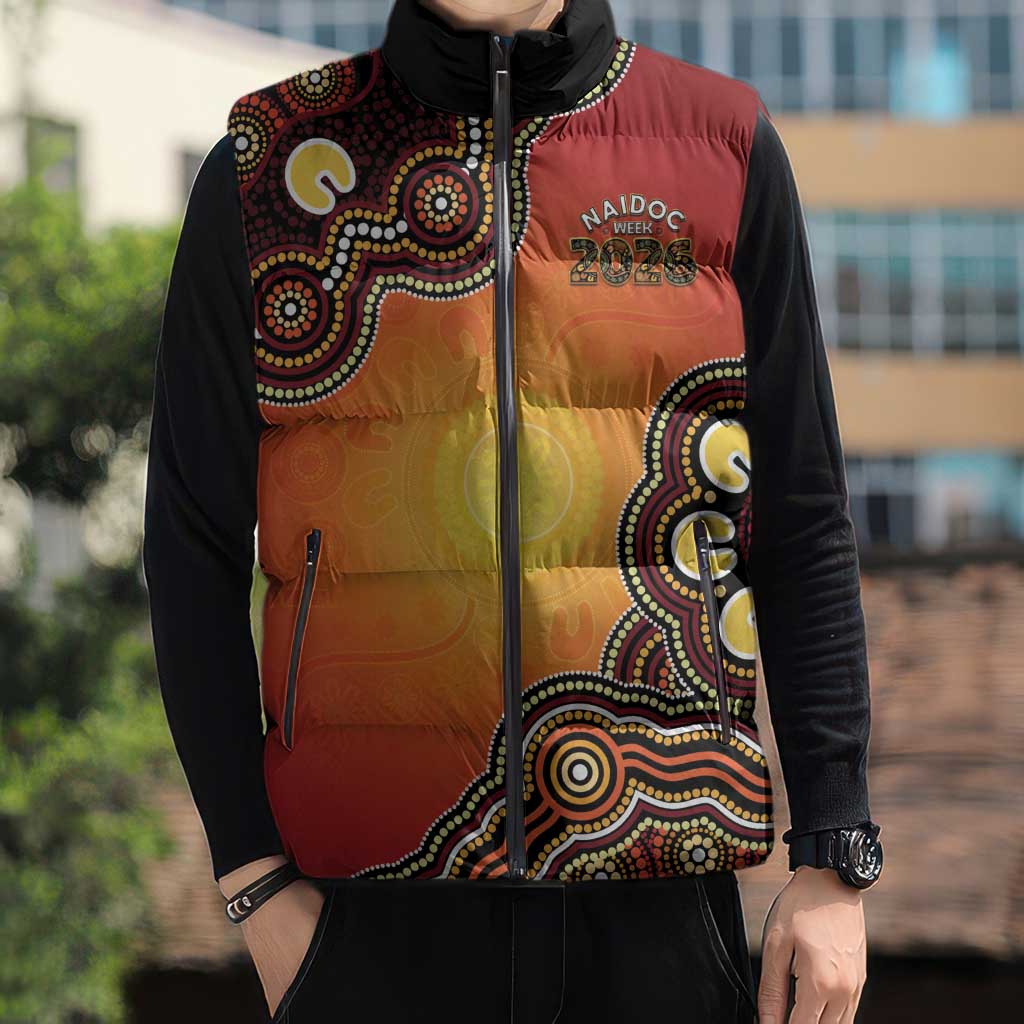 Australia Indigenous NAIDOC Week 2026 Sleeveless Puffer Jacket 50 Years Of Deadly