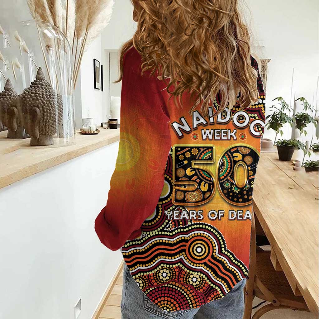 Australia Indigenous NAIDOC Week 2026 Women Casual Shirt 50 Years Of Deadly