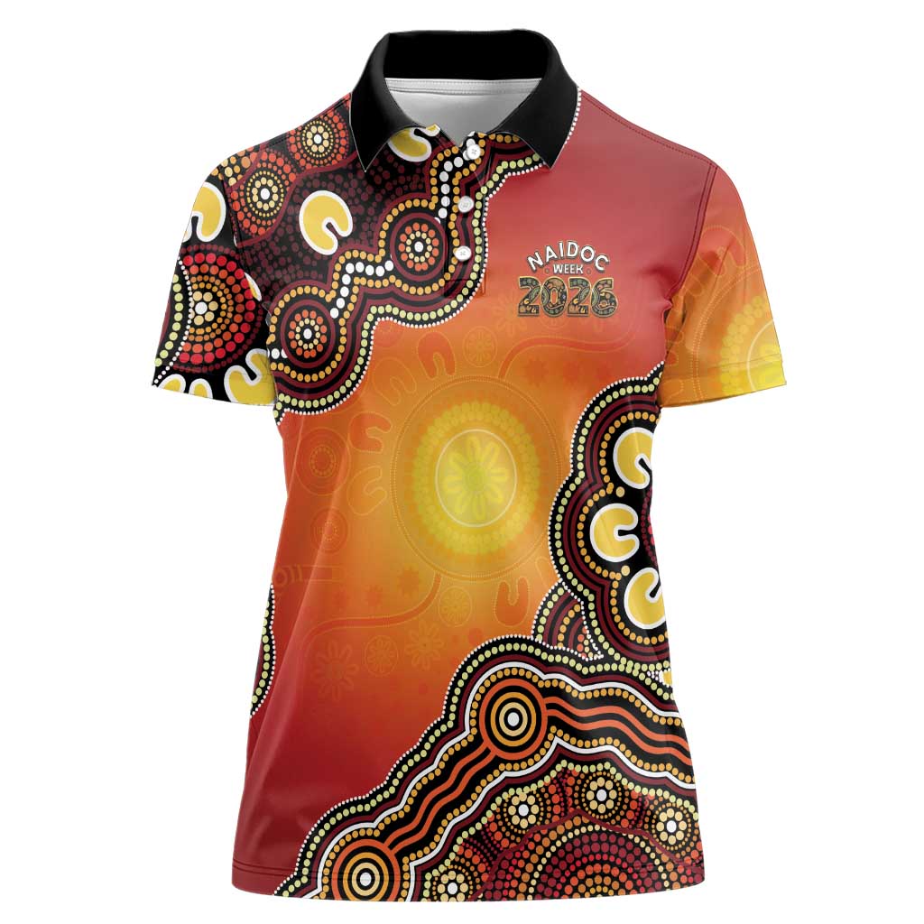 Australia Indigenous NAIDOC Week 2026 Women Polo Shirt 50 Years Of Deadly
