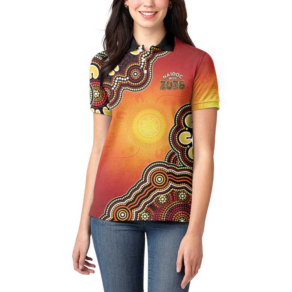 Australia Indigenous NAIDOC Week 2026 Women Polo Shirt 50 Years Of Deadly