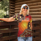 Australia Indigenous NAIDOC Week 2026 Women Polo Shirt 50 Years Of Deadly